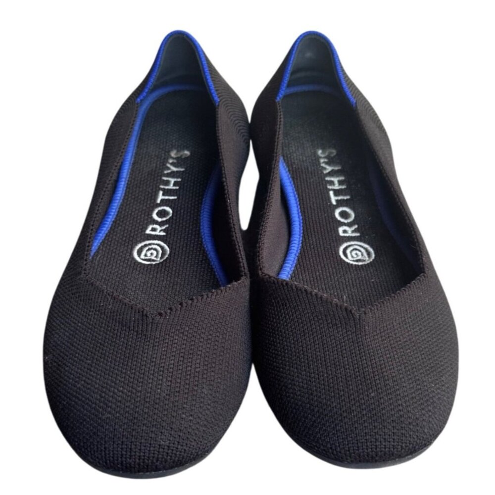 Rothy's The FLAT  Women's Size 7 Black LoaferRound Toe Shoes Slip Ons
